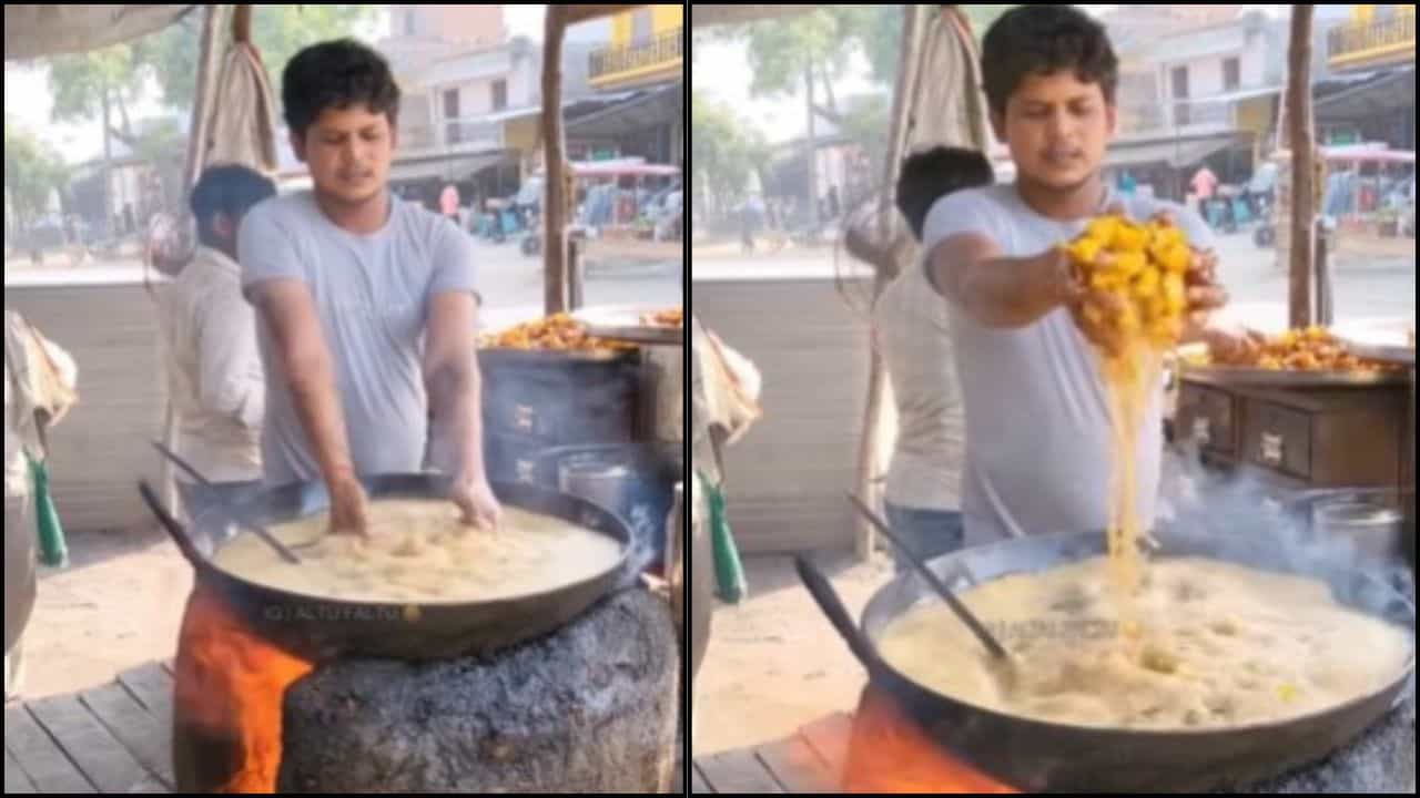 ਉਬਲਦੇ ਤੇਲ ਵਿੱਚ ਹੱਥ ਪਾ ਕੇ ਪਕੌੜੇ ਤਲਦਾ ਨਜ਼ਰ ਆਇਆ ਸ਼ਖਸ, Video ਦੇਖ ਲੋਕ ਬੋਲੇ- ਨਰਕ ਦੀ ਤਿਆਰੀ ਹੋ ਰਹੀ ਹੈ