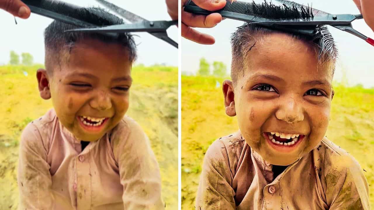 Viral Video: Haircut ਕਰਵਾ ਰਿਹਾ ਬੱਚਾ ਬਣਿਆ Internet Sensation, ਮਿਲੀਅਨ ਡਾਲਰ ਵਾਲੀ Smile ਨੇ ਜਿੱਤੇ ਲੱਖਾਂ ਦਿਲ!
