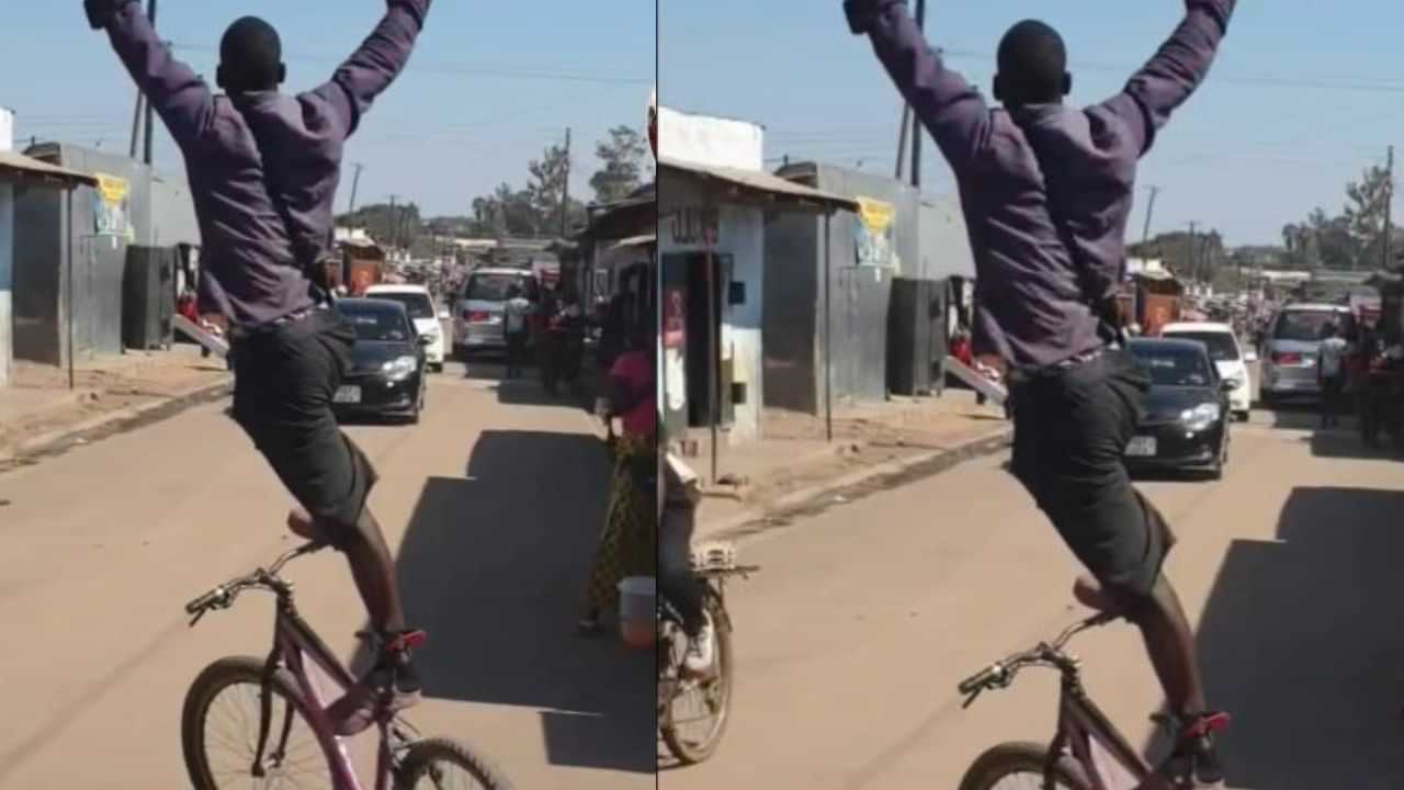 Viral Video: ਸ਼ਖਸ ਨੇ ਸਾਈਕਲ ਨਾਲ ਸੜਕ ਤੇ ਕੀਤਾ ਖ਼ਤਰਨਾਕ ਸਟੰਟ, ਦੇਖ ਲੋਕ ਬੋਲੇ- ਯਮਰਾਜ ਨੂੰ ਰਿਸ਼ਵਤ ਦੇਣ ਦਾ ਨਤੀਜਾ