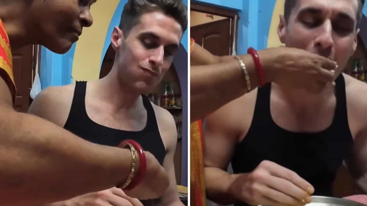 Viral: ਵਿਦੇਸ਼ੀ ਮੁੰਡੇ ਨੂੰ ਭਾਰਤੀ ਮੰਮੀ ਨੇ ਹੱਥਾਂ ਨਾਲ ਖੁਆਇਆ ਖਾਣਾ, VIDEO ਨੇ ਜਿੱਤਿਆ ਲੋਕਾਂ ਦਾ ਦਿਲ