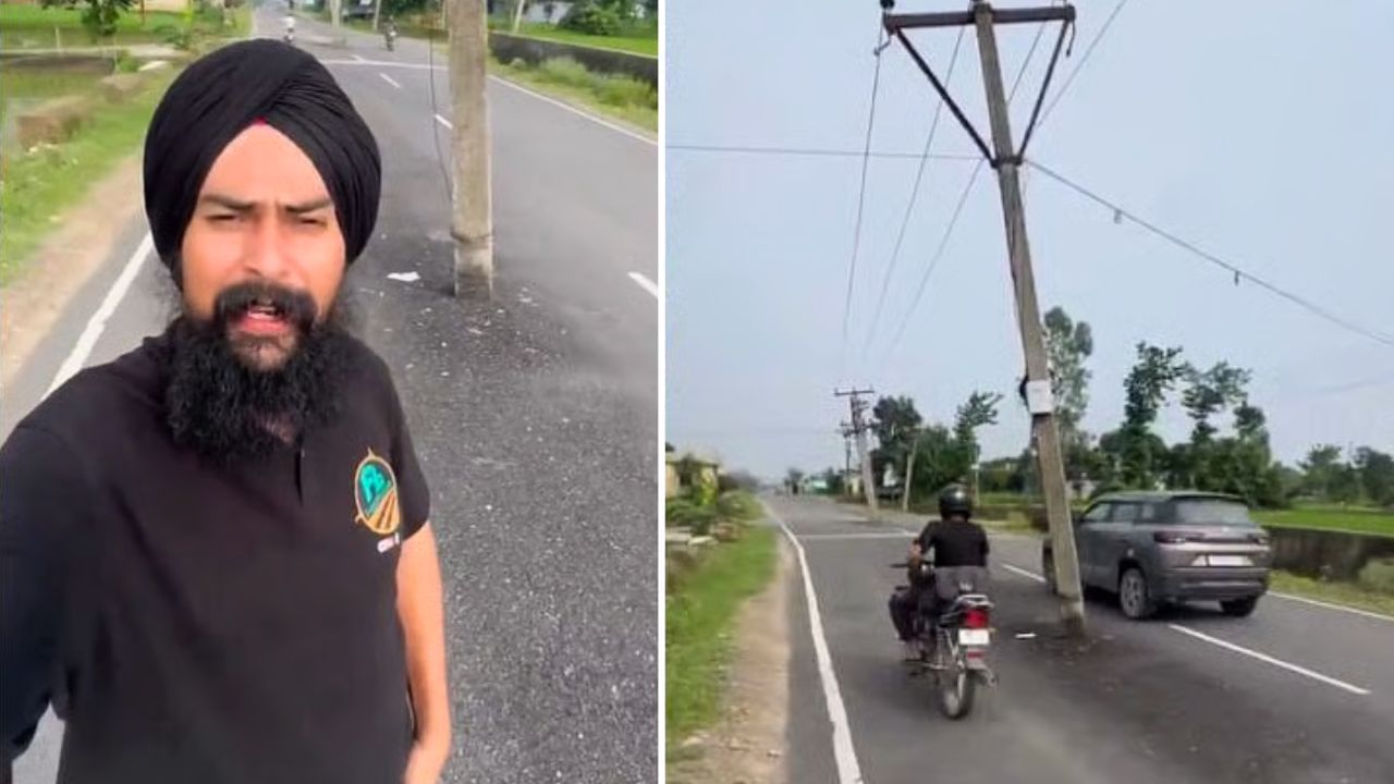 Viral Video:  ਹਿਮਾਚਲ ‘ਚ ਸੜਕ ਦੇ ਵਿਚਕਾਰ ਲੱਗੇ ਦਿਖਾਈ ਦਿੱਤੇ ਬਿਜਲੀ ਦੇ ਖੰਭੇ…ਲੋਕ ਬੋਲੇ- Historical Monument