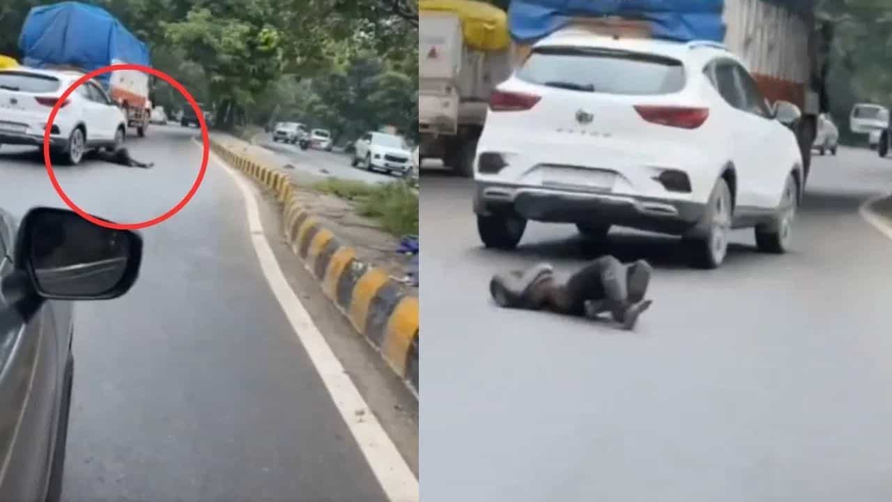 Shocking Video: ਇਨਸਾਨੀਅਤ ਹੋਈ ਸ਼ਰਮਸ਼ਾਰ! ਜਾਣਬੁਝ ਕੇ ਸ਼ਰਾਬੀ ਤੇ ਚੜਾਈ ਗੱਡੀ, ਖ਼ੌਫ਼ਨਾਕ ਵੀਡਿਓ ਵਾਇਰਲ