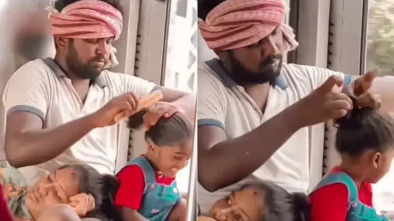 Viral Video: ਪਿਓ ਨੇ ਕੀਤੀ ਧੀ ਦੀ ਗੁੱਤ, ਲੋਕ ਬੋਲੇ- ਇਹੀ ਹੈ Unconditional Love Viral Video: ਪਿਓ ਨੇ ਕੀਤੀ ਧੀ ਦੀ ਗੁੱਤ, ਲੋਕ ਬੋਲੇ- ਇਹੀ ਹੈ Unconditional Love