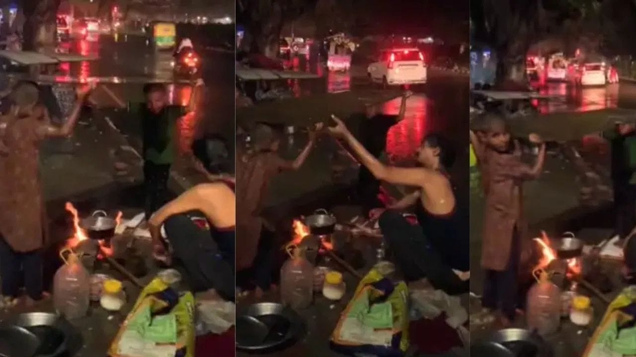 ਪੇਟ ਦੀ ਭੁੱਖ ਮਿਟਾਉਣ ਲਈ ਬੇਰਹਿਮ ਮੀਂਹ ਦੀਆਂ ਬੂੰਦਾਂ ਨਾਲ ਲੜਦੇ ਦਿੱਖੇ ਬੱਚੇ, ਵੀਡਿਓ ਦੇਖ ਪਿਘਲ ਜਾਵੇਗਾ ਦਿਲ