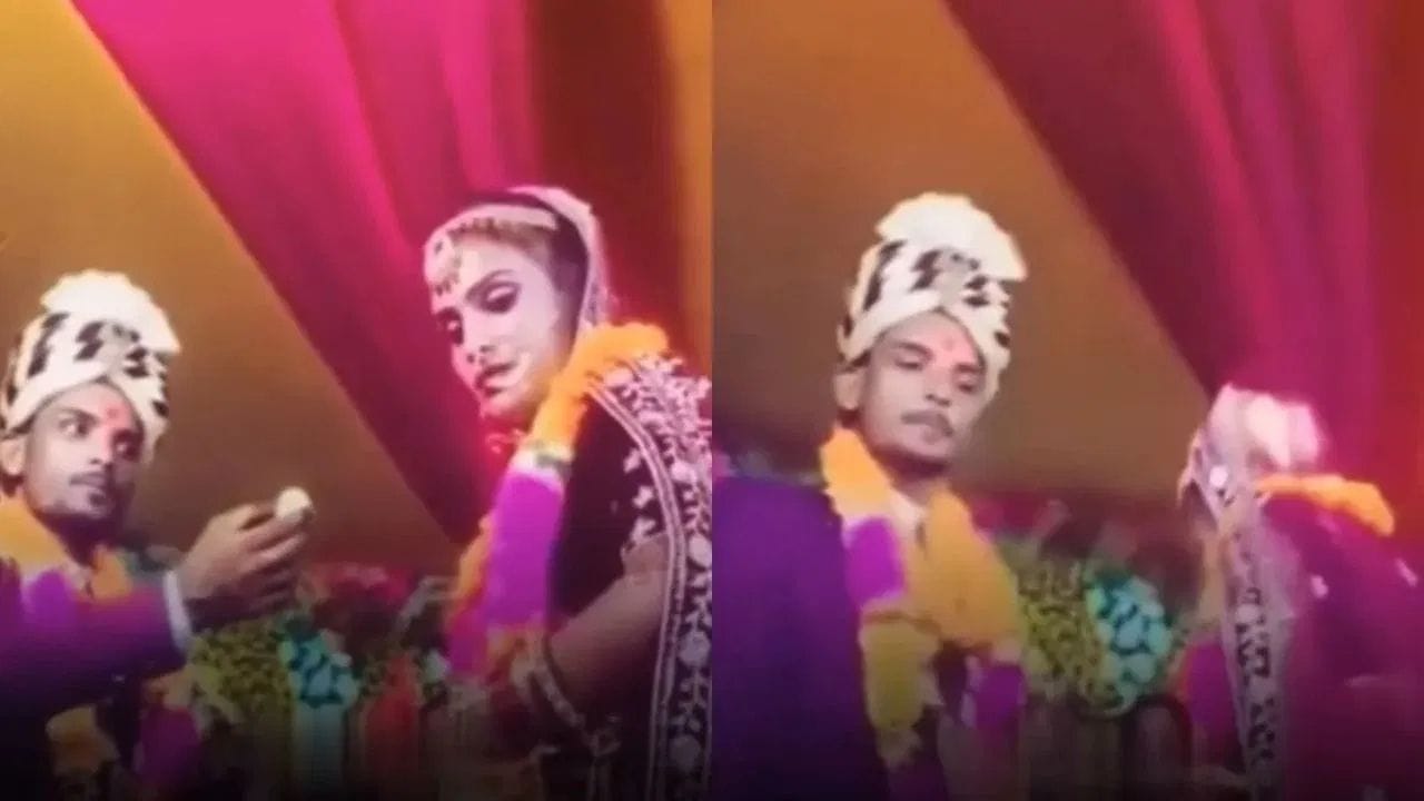 OMG! ਵਰਮਾਲਾ ਦੀ ਰਸਮ ਤੋਂ ਬਾਅਦ ਲਾੜੀ ਨੇ ਦਿਖਾਇਆ Attitude ਤਾਂ Boss ਨਿਕਲਿਆ ਲਾੜਾ, ਸਟੇਜ 'ਤੇ ਕਰ ਦਿੱਤੀ ਖੇਡ, VIDEO