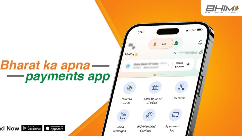 BHIM ਐਪ: ਭੀਮ ਐਪ ਭਾਰਤ ਸਰਕਾਰ ਦੀ UPI ਭੁਗਤਾਨ ਐਪ ਹੈ, ਜੋ ਤੇਜ਼, ਆਸਾਨ ਅਤੇ ਸੁਰੱਖਿਅਤ ਡਿਜੀਟਲ ਲੈਣ-ਦੇਣ ਲਈ ਤਿਆਰ ਕੀਤੀ ਗਈ ਹੈ। ਇਹ ਤੁਹਾਨੂੰ QR ਕੋਡ ਸਕੈਨ ਕਰਕੇ ਭੁਗਤਾਨ ਕਰਨ, ਬੈਂਕ ਤੋਂ ਸਿੱਧੇ ਬੈਂਕ ਵਿੱਚ ਪੈਸੇ ਭੇਜਣ, ਅਤੇ ਲੋੜ ਪੈਣ 'ਤੇ ਭੁਗਤਾਨ ਦੀ ਬੇਨਤੀ ਕਰਨ ਦੀ ਆਗਿਆ ਦਿੰਦੀ ਹੈ। ਇਸਦਾ ਇੰਟਰਫੇਸ ਬਹੁਤ ਸਰਲ ਹੈ, ਜਿਸ ਨਾਲ ਹਰ ਉਮਰ ਦੇ ਲੋਕਾਂ ਲਈ ਵਰਤੋਂ ਕਰਨਾ ਆਸਾਨ ਹੋ ਜਾਂਦਾ ਹੈ। ਸੁਰੱਖਿਅਤ ਲੈਣ-ਦੇਣ ਅਤੇ ਸਰਕਾਰੀ ਵਿਸ਼ਵਾਸ ਹੀ ਕਾਰਨ ਹਨ ਕਿ ਲੱਖਾਂ ਲੋਕ ਰੋਜ਼ਾਨਾ ਇਸ ਐਪ ਦੀ ਵਰਤੋਂ ਕਰਦੇ ਹਨ। (Image-Play Store)