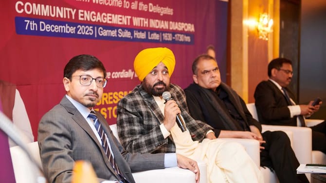 'ਮਿਸ਼ਨ ਇਨਵੈਸਟਮੈਂਟ' ਦੇ ਤਹਿਤ ਦੱਖਣੀ ਕੋਰੀਆ ਪਹੁੰਚੇ CM ਭਗਵੰਤ ਮਾਨ