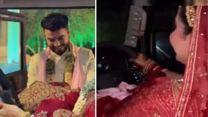 ਲਾੜੀ ਥਾਰ ਚਲਾ ਕੇ ਪਹੁੰਚੀ ਸਹੁਰੇ ਘਰ, ਲਾੜੇ ਨੂੰ ਕਿਹਾ- ਬੈਠੋ... ਘਰ ਨਹੀਂ ਜਾਣਾ ਲਾੜੀ ਥਾਰ ਚਲਾ ਕੇ ਪਹੁੰਚੀ ਸਹੁਰੇ ਘਰ, ਲਾੜੇ ਨੂੰ ਕਿਹਾ- ਬੈਠੋ... ਘਰ ਨਹੀਂ ਜਾਣਾ