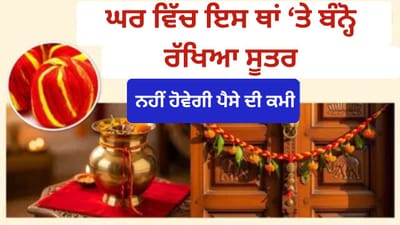 Vastu Upay:  ਘਰ ਵਿੱਚ ਇਹਨਾਂ ਥਾਵਾਂ ‘ਤੇ ਵਾਸਤੂ ਦੇ ਅਨੁਸਾਰ ਬੰਨ੍ਹੋ ਰਕਸ਼ਾ ਸੂਤਰ, ਫਾਇਦੇ ਜਾਣ ਕੇ ਹੋ ਜਾਵੋਗੇ ਹੈਰਾਨ