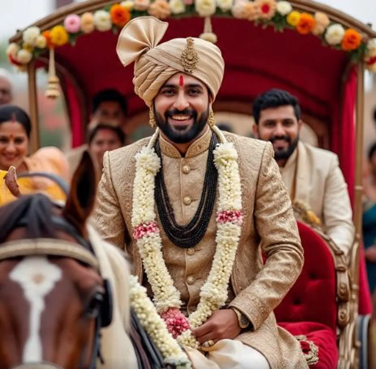 ਹਿੰਦੂ ਧਰਮ ਵਿੱਚ, ਵਿਆਹ ਸਮਾਗਮ ਦੌਰਾਨ ਬਹੁਤ ਸਾਰੀਆਂ ਰਸਮਾਂ ਕੀਤੀਆਂ ਜਾਂਦੀਆਂ ਹਨ। ਦਰਅਸਲ, ਵਿਆਹ ਇੱਕ ਜਸ਼ਨ ਹੁੰਦਾ ਹੈ। ਵਿਆਹ ਤੋਂ ਦੋ ਦਿਨ ਪਹਿਲਾਂ ਅਤੇ ਦੋ ਦਿਨ ਬਾਅਦ ਜਸ਼ਨ ਅਤੇ ਉਤਸ਼ਾਹ ਦਾ ਮਾਹੌਲ ਰਹਿੰਦਾ ਹੈ। ਇਸ ਦੌਰਾਨ, ਲਾੜਾ ਅਤੇ ਲਾੜੀ ਸਾਰੀਆਂ ਰਸਮਾਂ ਨਿਭਾਉਂਦੇ ਹਨ ਅਤੇ ਜੀਵਨ ਭਰ ਇਕੱਠੇ ਰਹਿਣ ਦੀ ਸਹੁੰ ਖਾਂਦੇ ਹਨ। ਪਰ ਇਸ ਵਿਆਹ ਦੀ ਰਸਮ ਦਾ ਸਭ ਤੋਂ ਮਹੱਤਵਪੂਰਨ ਹਿੱਸਾ ਹੁੰਦਾ ਹੈ ਬਰਾਤ। (ਪ੍ਰਤੀਕਾਤਮਕ ਫੋਟੋ - ਫੋਟੋ ਕ੍ਰੇਡਿਟ - ਮੈਟਾ ਏਆਈ)