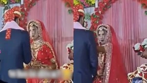 Video: ਲਾੜੇ ਨੂੰ ਦੇਖ ਕੇ ਲਾੜੀ ਨੇ ਖੋਲ੍ਹੀ ਨੋਟਾਂ ਦੀ ਗੱਡੀ, ਇੰਝ ਉਤਾਰੀ ਨਜਰ Video: ਲਾੜੇ ਨੂੰ ਦੇਖ ਕੇ ਲਾੜੀ ਨੇ ਖੋਲ੍ਹੀ ਨੋਟਾਂ ਦੀ ਗੱਡੀ, ਇੰਝ ਉਤਾਰੀ ਨਜਰ