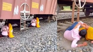 Shocking Video: ਇੱਕ Kiss ਦੇ ਚੱਕਰ ‘ਚ ਜਾਣ ਵਾਲੀ ਸੀ ਜਾਨ, ਇੱਕ ਪਲ ਵਿੱਚ ਉੱਡੇ ਕਪਲ ਦੇ ਤੋਤੇ