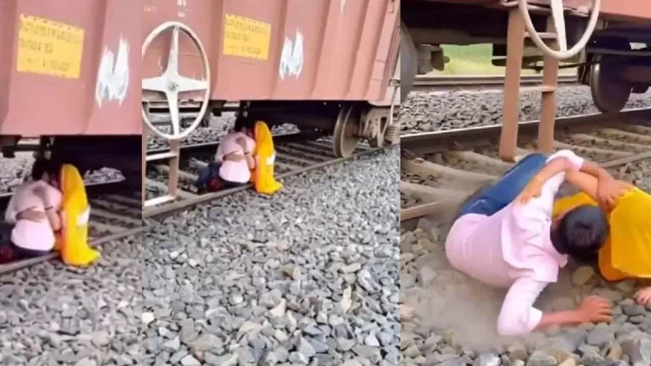 Shocking Video: ਇੱਕ Kiss ਦੇ ਚੱਕਰ ਚ ਜਾਣ ਵਾਲੀ ਸੀ ਜਾਨ, ਇੱਕ ਪਲ ਵਿੱਚ ਉੱਡੇ ਕਪਲ ਦੇ ਤੋਤੇ Shocking Video: ਇੱਕ Kiss ਦੇ ਚੱਕਰ ਚ ਜਾਣ ਵਾਲੀ ਸੀ ਜਾਨ, ਇੱਕ ਪਲ ਵਿੱਚ ਉੱਡੇ ਕਪਲ ਦੇ ਤੋਤੇ