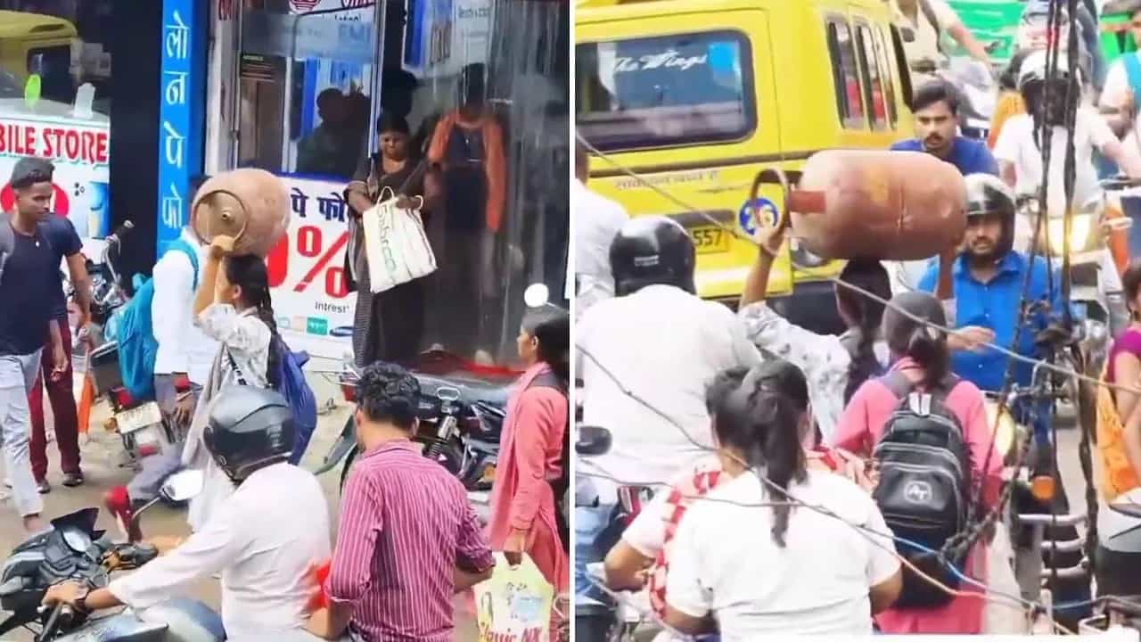 Emotional Video : ਸਿਰ ਤੇ ਸਿਲੰਡਰ, ਪਿੱਠ ਤੇ ਬਸਤਾ... ਇਸ ਬੱਚੀ ਦੀ ਵਾਇਰਲ ਵੀਡੀਓ ਦੇਖ ਕੇ ਹਰ ਅੱਖ ਹੋਈ ਨਮ! Emotional Video : ਸਿਰ ਤੇ ਸਿਲੰਡਰ, ਪਿੱਠ ਤੇ ਬਸਤਾ... ਇਸ ਬੱਚੀ ਦੀ ਵਾਇਰਲ ਵੀਡੀਓ ਦੇਖ ਕੇ ਹਰ ਅੱਖ ਹੋਈ ਨਮ!