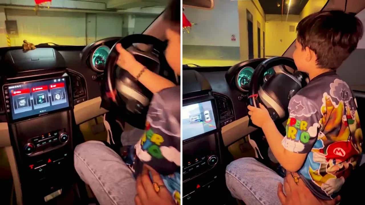 Viral Video: 4 ਸਾਲ ਦੇ ਮੁੰਡੇ ਨੇ ਇੰਝ ਪਾਰਕ ਕੀਤੀ ਕਾਰ, ਵੱਡੇ-ਵੱਡੇ ਡਰਾਈਵਰ ਵੀ ਰਹਿ ਗਏ ਦੰਗ! Viral Video: 4 ਸਾਲ ਦੇ ਮੁੰਡੇ ਨੇ ਇੰਝ ਪਾਰਕ ਕੀਤੀ ਕਾਰ, ਵੱਡੇ-ਵੱਡੇ ਡਰਾਈਵਰ ਵੀ ਰਹਿ ਗਏ ਦੰਗ!
