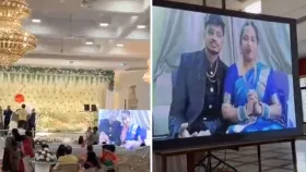 ਖੁੱਦ ਦੇ ਰਿਸੈਪਸ਼ਨ ਤੇ ਨਹੀਂ ਪਹੁੰਚ ਸਕਿਆ ਇਹ Couple, ਫਿਰ ਲਾਇਆ ਜੁਗਾੜ