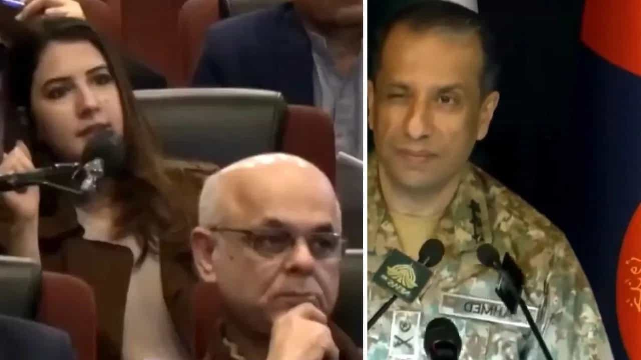 Pakistan Army Spokesperson ਨੇ ਪ੍ਰੈਸ ਕਾਨਫਰੰਸ ਵਿੱਚ ਮਹਿਲਾ ਪੱਤਰਕਾਰ ਨੂੰ ਮਾਰੀ ਅੱਖ, ਵਾਇਰਲ ਵੀਡੀਓ ਦੇਖ ਕੇ ਲੋਕ ਬੋਲੇ - ਸ਼ਰਮਨਾਕ! Pakistan Army Spokesperson ਨੇ ਪ੍ਰੈਸ ਕਾਨਫਰੰਸ ਵਿੱਚ ਮਹਿਲਾ ਪੱਤਰਕਾਰ ਨੂੰ ਮਾਰੀ ਅੱਖ, ਵਾਇਰਲ ਵੀਡੀਓ ਦੇਖ ਕੇ ਲੋਕ ਬੋਲੇ - ਸ਼ਰਮਨਾਕ!