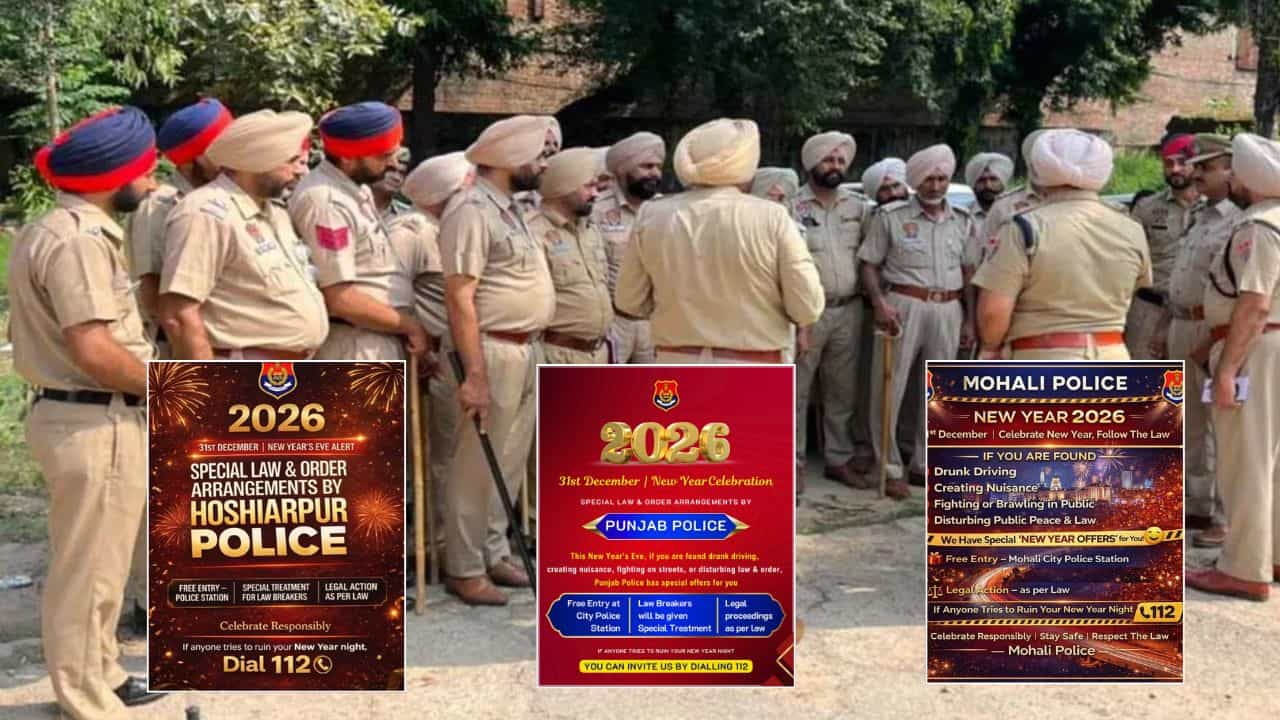 ਹੋ ਜਾਓ ਸਾਵਧਾਨ... New Year ਤੇ ਥਾਣੇ ਚ ਮਿਲੇਗੀ ਫ੍ਰੀ ਐਂਟਰੀ, ਪੰਜਾਬ ਪੁਲਿਸ ਦੀ ਮਜ਼ਾਕੀਆ ਤੇ ਸਖ਼ਤ ਚੇਤਾਵਨੀ