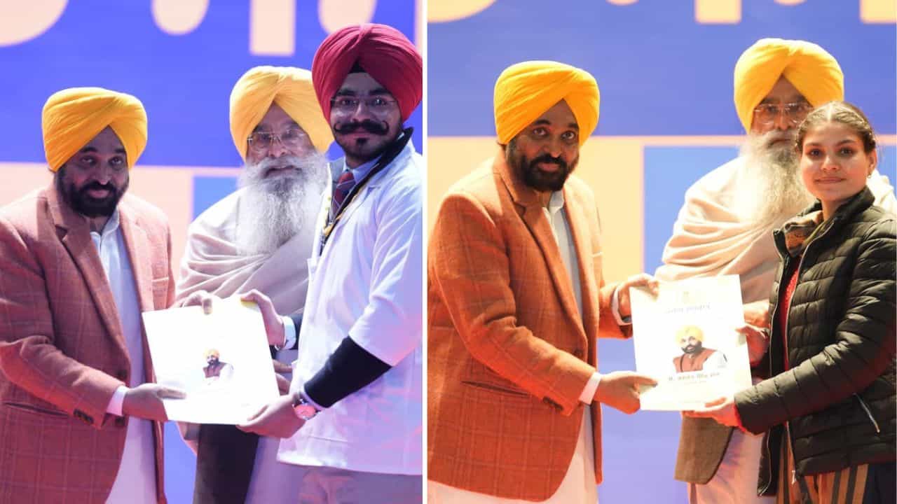 ਪਿਛਲੀਆਂ ਸਰਕਾਰਾਂ ਖਾ ਗਈਆਂ ਬੱਚਿਆਂ ਦੀ ਪੜ੍ਹਾਈ ਦੇ ਪੈਸੇ, ਸੀਐਮ ਮਾਨ ਦਾ ਵਿਰੋਧੀਆਂ ਤੇ ਨਿਸ਼ਾਨਾ, ਮੁਹਾਲੀ ਚ ਵੰਡੇ ਨਿਯੁਕਤੀ ਪੱਤਰ ਪਿਛਲੀਆਂ ਸਰਕਾਰਾਂ ਖਾ ਗਈਆਂ ਬੱਚਿਆਂ ਦੀ ਪੜ੍ਹਾਈ ਦੇ ਪੈਸੇ, ਸੀਐਮ ਮਾਨ ਦਾ ਵਿਰੋਧੀਆਂ ਤੇ ਨਿਸ਼ਾਨਾ, ਮੁਹਾਲੀ ਚ ਵੰਡੇ ਨਿਯੁਕਤੀ ਪੱਤਰ