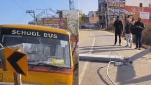 ਸੰਗਰੂਰ 'ਚ ਤੇਜ਼ ਰਫ਼ਤਾਰ ਸਕੂਲੀ ਬੱਸ ਦਾ ਐਕਸੀਡੈਂਟ, ਹਾਦਸੇ 'ਚ ਬੱਚੇ ਸੁਰੱਖਿਅਤ