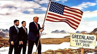 ਅਮਰੀਕੀ ਝੰਡਾ ਲੈ ਕੇ ਗ੍ਰੀਨਲੈਂਡ ਪਹੁੰਚ ਗਏ ਡੋਨਾਲਡ ਟਰੰਪ; ਰਾਸ਼ਟਰਪਤੀ ਨੇ ਸ਼ੇਅਰ ਕੀਤੀ AI ਤਸਵੀਰ