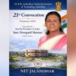 ਰਾਸ਼ਟਰਪਤੀ ਦ੍ਰੋਪਦੀ ਮੁਰਮੂ ਅੱਜ ਜਲੰਧਰ ਦੌਰਾ, NIT ਦੇ 21ਵੇਂ ਕਨਵੋਕੇਸ਼ਨ ‘ਚ ਵਿਦਿਆਰਥੀਆਂ ਨੂੰ ਕਰਨਗੇ ਸਨਮਾਨਿਤ