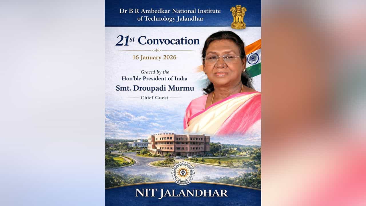 ਰਾਸ਼ਟਰਪਤੀ ਦ੍ਰੋਪਦੀ ਮੁਰਮੂ ਅੱਜ ਜਲੰਧਰ ਦੌਰਾ, NIT ਦੇ 21ਵੇਂ ਕਨਵੋਕੇਸ਼ਨ ਚ ਵਿਦਿਆਰਥੀਆਂ ਨੂੰ ਕਰਨਗੇ ਸਨਮਾਨਿਤ