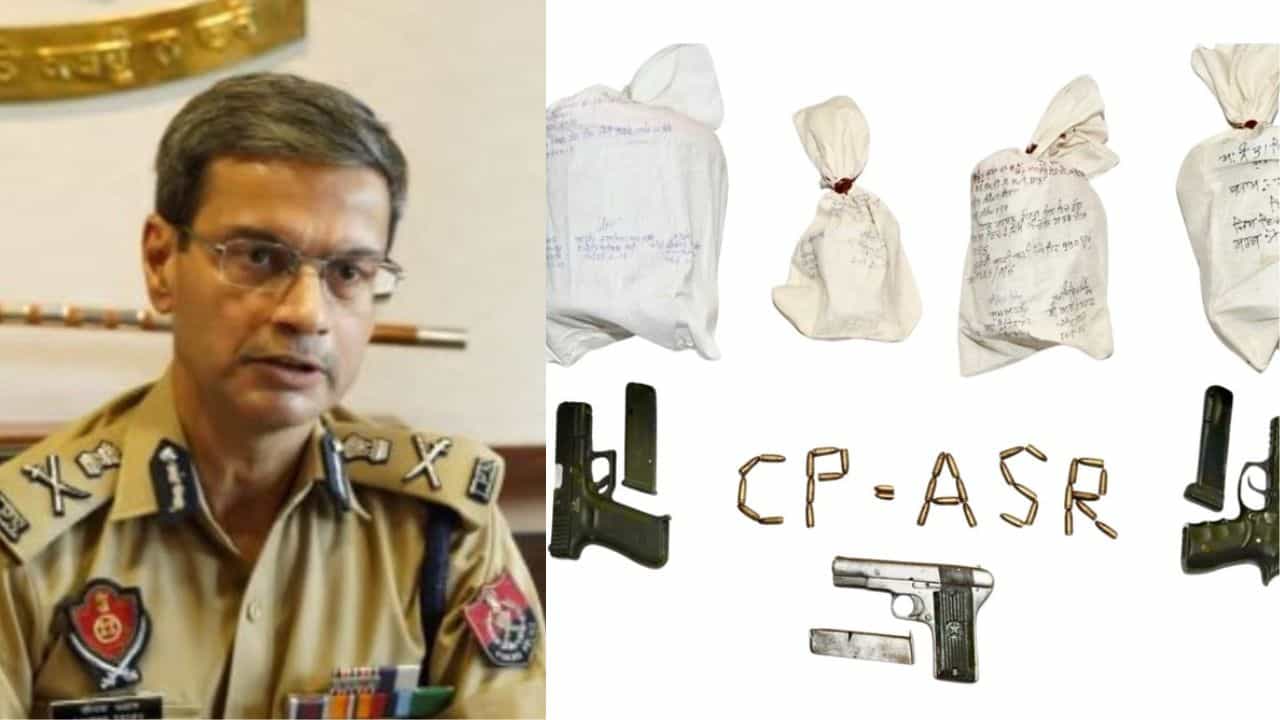 ਅੰਮ੍ਰਿਤਸਰ ਚ ਪਾਕਿਸਤਾਨੀ ਤਸਕਰੀ ਮੋਡੀਊਲ ਦਾ ਪਰਦਾਫਾਸ਼, 5 ਕਿੱਲੋ ਹੇਰੋਇਨ ਤੇ ਗਲੌਕ ਪਿਸਤੌਲਾਂ ਸਣੇ 10 ਗ੍ਰਿਫ਼ਤਾਰ