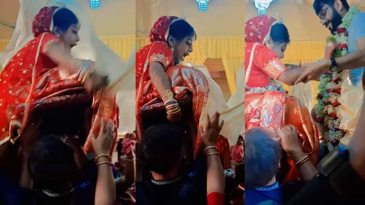 Viral Video: ਰਸਮ ਦੇ ਨਾਮ ਤੇ ਦੁਲਹਨ ਨਾਲ ਹੋਇਆ ਅਜਿਹਾ ਮਜ਼ਾਕ, ਦੇਖ ਕੇ ਨਹੀਂ ਰੁਕੇਗਾ ਹਾਸਾ