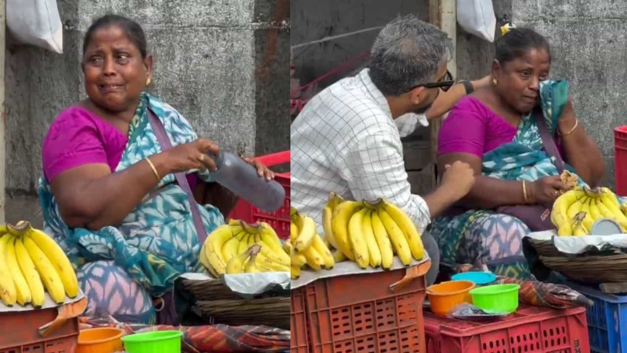 Viral Video: ਇਸ ਨੂੰ ਕਹਿੰਦੇ ਹਨ ਸੱਚੀ ਇਨਸਾਨੀਅਤ! ਆਦਮੀ ਨੇ ਕੀਤੀ ਕੇਲੇ ਵੇਚਣ ਵਾਲੀ ਔਰਤ ਦੀ ਮਦਦ, ਦਿਲ ਨੂੰ ਛੂਹ ਲਵੇਗੀ ਇਹ ਵੀਡੀਓ