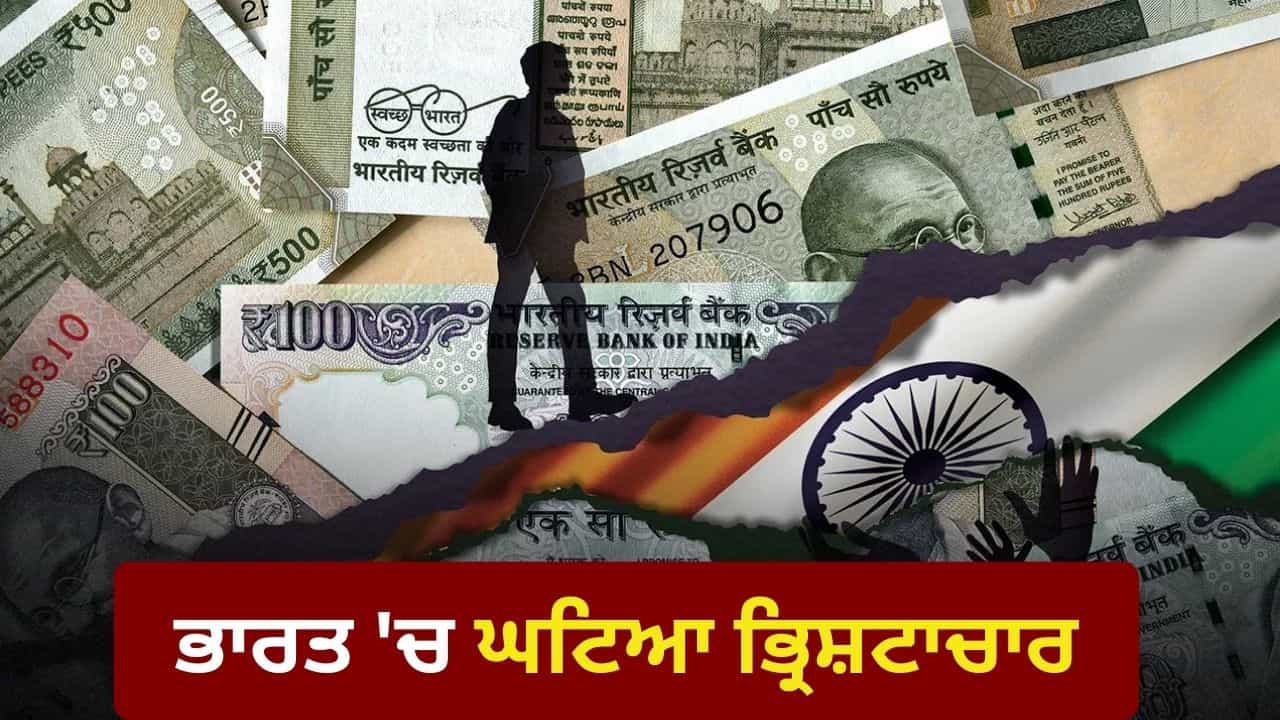 Corruption In India:  ਭਾਰਤ ਚ ਘਟਿਆ ਭ੍ਰਿਸ਼ਟਾਚਾਰ, ਅਮਰੀਕਾ ਤੇ ਬ੍ਰਿਟੇਨ ਚ ਵਧਿਆ; 180 ਦੇਸ਼ਾਂ ਦੀ ਨਵੀਂ ਰਿਪੋਰਟ ਚ ਖੁਲਾਸਾ