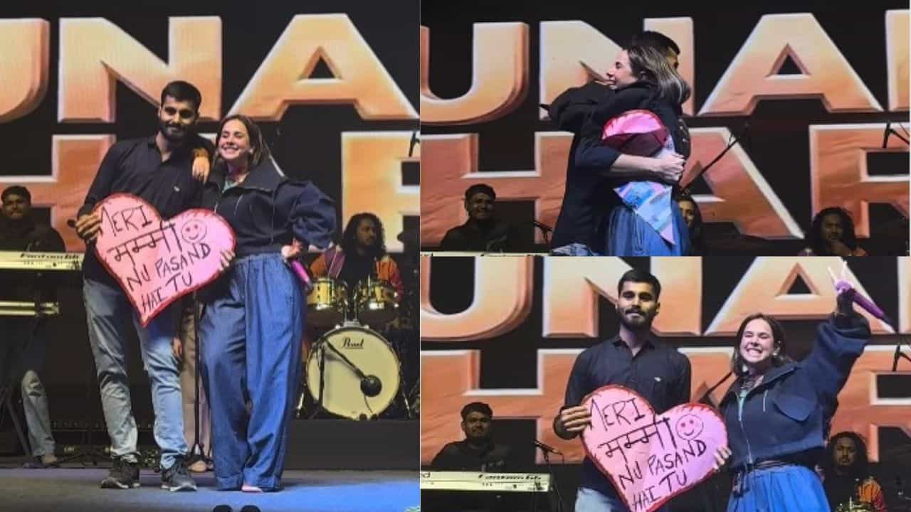 Sunanda Sharma ਨੂੰ ਫੈਨ ਨੇ ਕੀਤਾ ਪ੍ਰਪੋਜ਼, ਜੈਪੁਰ ਲਾਈਵ ਸ਼ੋਅ ਵਿੱਚ ਗਾਇਕਾ ਨੇ ਦਿੱਤਾ ਮਜੇਦਾਰ ਜਵਾਬ Sunanda Sharma ਨੂੰ ਫੈਨ ਨੇ ਕੀਤਾ ਪ੍ਰਪੋਜ਼, ਜੈਪੁਰ ਲਾਈਵ ਸ਼ੋਅ ਵਿੱਚ ਗਾਇਕਾ ਨੇ ਦਿੱਤਾ ਮਜੇਦਾਰ ਜਵਾਬ