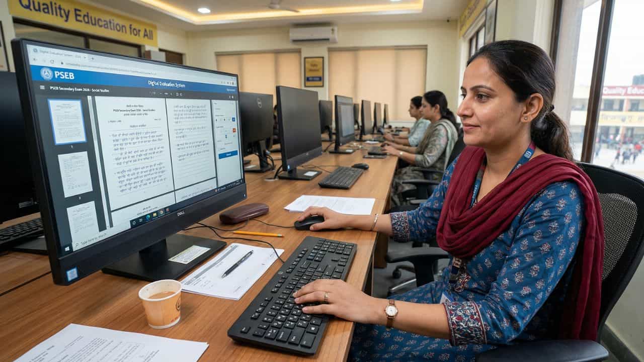 PSEB ਵਿੱਚ ਆਨ-ਸਕ੍ਰੀਨ ਮਾਰਕਿੰਗ ਸਿਸਟਮ ਸ਼ੁਰੂ, ਅਧਿਆਪਕਾਂ ਨੇ ਦੱਸੀਆਂ ਵੱਡੀਆਂ ਖ਼ਾਮੀਆਂ PSEB ਵਿੱਚ ਆਨ-ਸਕ੍ਰੀਨ ਮਾਰਕਿੰਗ ਸਿਸਟਮ ਸ਼ੁਰੂ, ਅਧਿਆਪਕਾਂ ਨੇ ਦੱਸੀਆਂ ਵੱਡੀਆਂ ਖ਼ਾਮੀਆਂ