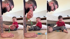 ਸੋਸ਼ਲ ਮੀਡੀਆ 'ਤੇ ਛਾਇਆ ਪਿਓ-ਪੁੱਤਰ ਦਾ ਇਮੋਸ਼ਨਲ Video, ਨਹੀਂ ਰੋਕ ਪਾਓਗੇ ਹੰਝੂ!