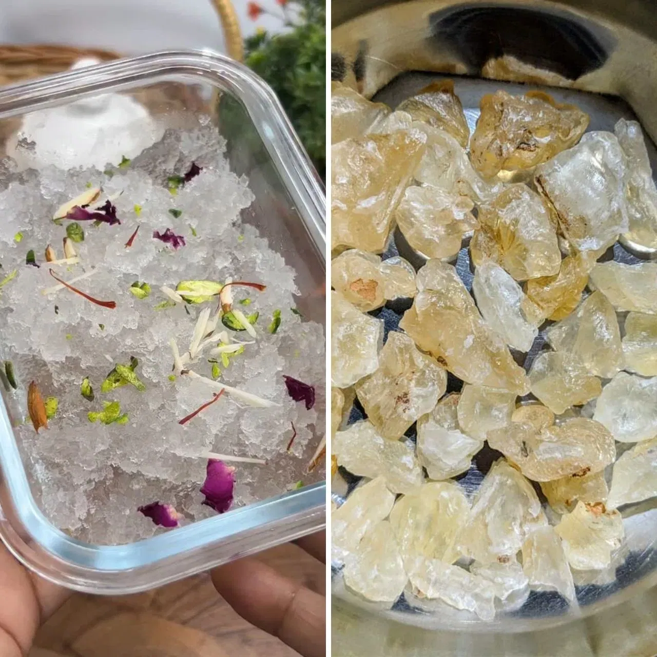 ਗੋਂਦ ਕਤੀਰਾ ਦਾ ਸੇਵਨ ਕਰਨ ਦਾ ਸਭ ਤੋਂ ਆਸਾਨ ਤਰੀਕਾ ਹੈ ਡ੍ਰਿੰਕਸ ਬਣਾ ਕੇ ਪੀਣਾ। ਤੁਸੀਂ ਗੋਂਦ ਕਤੀਰਾ ਤੋਂ ਕਈ ਤਰ੍ਹਾਂ ਦੇ ਡ੍ਰਿੰਕਸ ਤਿਆਰ ਕਰ ਸਕਦੇ ਹੋ ਜੋ ਸੁਆਦ ਨੇ ਨਾਲ ਪੋਸ਼ਣ ਨਾਲ ਵੀ ਭਰਪੂਰ ਹੁੰਦੇ ਹਨ। ਤਾਂ, ਆਓ ਜਾਣਦੇ ਹਾਂ....ਪੰਜ ਵੱਖ-ਵੱਖ ਤਰ੍ਹਾਂ ਦੇ ਡ੍ਰਿੰਕਸ ਬਣਾਉਣ ਦੀ ਰੈਸਿਪੀ। (Image:dietician.shruti/shabanasfamily)