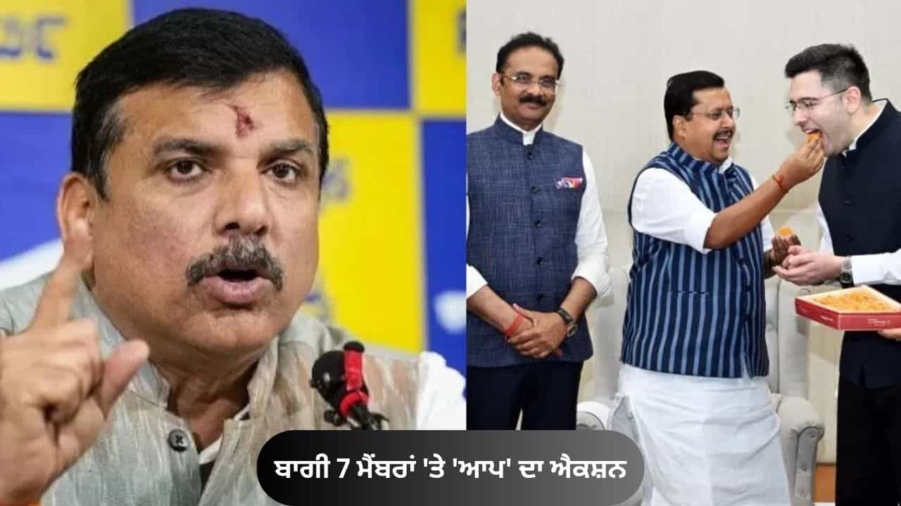 ਬਾਗੀ 7 ਰਾਜ ਸਭਾ ਮੈਂਬਰਾਂ ਤੇ ਆਪ ਦਾ ਵੱਡਾ ਐਕਸ਼ਨ, ਮੈਂਬਰਸ਼ਿਪ ਰੱਦ ਕਰਨ ਲਈ ਸਭਾਪਤੀ ਨੂੰ ਭੇਜੀ ਐਪਲੀਕੇਸ਼ਨ