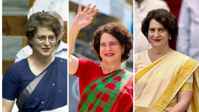 ਸੰਸਦ ‘ਚ ਨੀਲੀ ਬਨਾਰਸੀ ਸਾੜੀ ਵਿੱਚ ਨਜ਼ਰ ਆਈ ਪ੍ਰਿਯੰਕਾ ਗਾਂਧੀ ਵਾਡਰਾ , ਕਾਂਗਰਸ ਨੇਤਾ ਦੇ ਟਾਪ ਸਾੜੀ ਲੁੱਕਸ