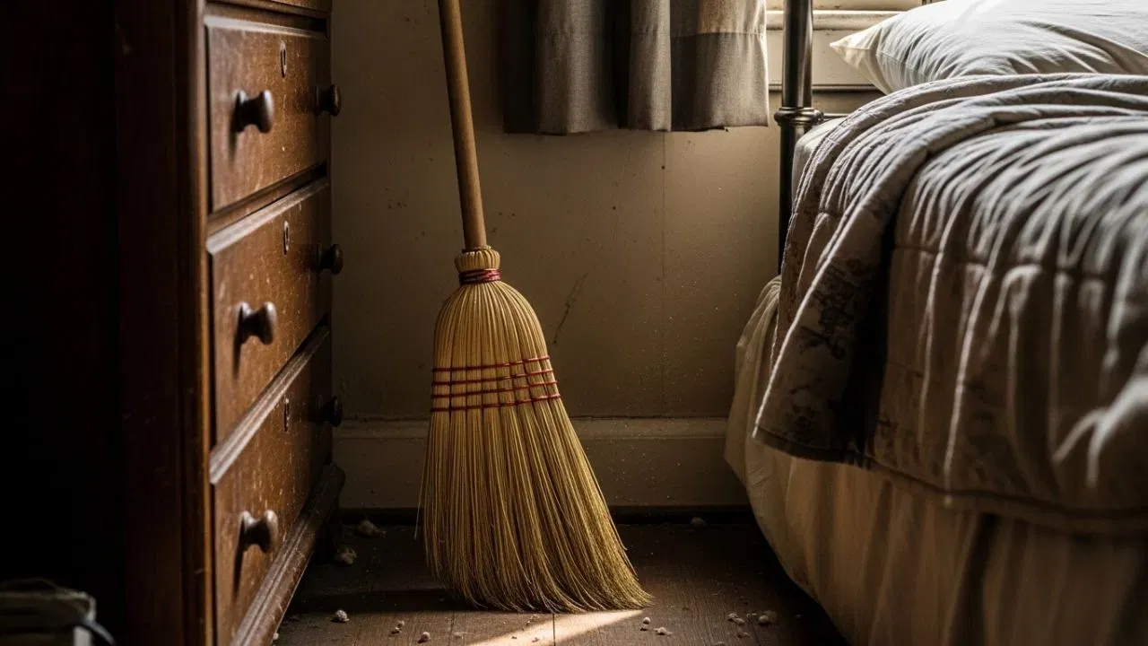 ਵਿੱਤੀ ਮੁਸ਼ਕਲਾਂ ਦਾ ਕਾਰਨ: ਝਾੜੂ ਨੂੰ ਰਵਾਇਤੀ ਤੌਰ 'ਤੇ ਦੌਲਤ ਅਤੇ ਖੁਸ਼ਹਾਲੀ ਦੀ ਦੇਵੀ ਲਕਸ਼ਮੀ ਨਾਲ ਜੋੜਿਆ ਜਾਂਦਾ ਹੈ। ਪਰ, ਇਸਨੂੰ ਗਲਤ ਜਗ੍ਹਾ 'ਤੇ ਰੱਖਣ ਨਾਲ ਬਿਲਕੁਲ ਉਲਟ ਪ੍ਰਭਾਵ ਪੈਂਦਾ ਹੈ। ਮੰਨਿਆ ਜਾਂਦਾ ਹੈ ਕਿ ਬੈੱਡਰੂਮ ਵਿੱਚ ਝਾੜੂ ਰੱਖਣ ਨਾਲ ਘਰ ਵਿੱਚ ਖੁਸ਼ਹਾਲੀ ਅਤੇ ਤੰਦਰੁਸਤੀ ਦਾ ਪ੍ਰਵਾਹ ਰੁਕ ਜਾਂਦਾ ਹੈ।  ਪੈਸਾ ਆਉਂਦਾ ਵੀ ਹੈ, ਪਰ ਇਹ ਜ਼ਿਆਦਾ ਦੇਰ ਨਹੀਂ ਟਿਕਦਾ। ਖਰਚੇ ਅਚਾਨਕ ਵਧ ਜਾਂਦੇ ਹਨ, ਜਿਸ ਨਾਲ ਤੁਹਾਡੇ ਕੋਲ ਬੱਚਤ ਦੇ ਨਾਂ ਤੇ ਕੁਝ ਵੀ ਨਹੀਂ ਰਹਿੰਦਾ ਹੈ। (ਫੋਟੋ ਕ੍ਰੈਡਿਟ - AI Whisk)