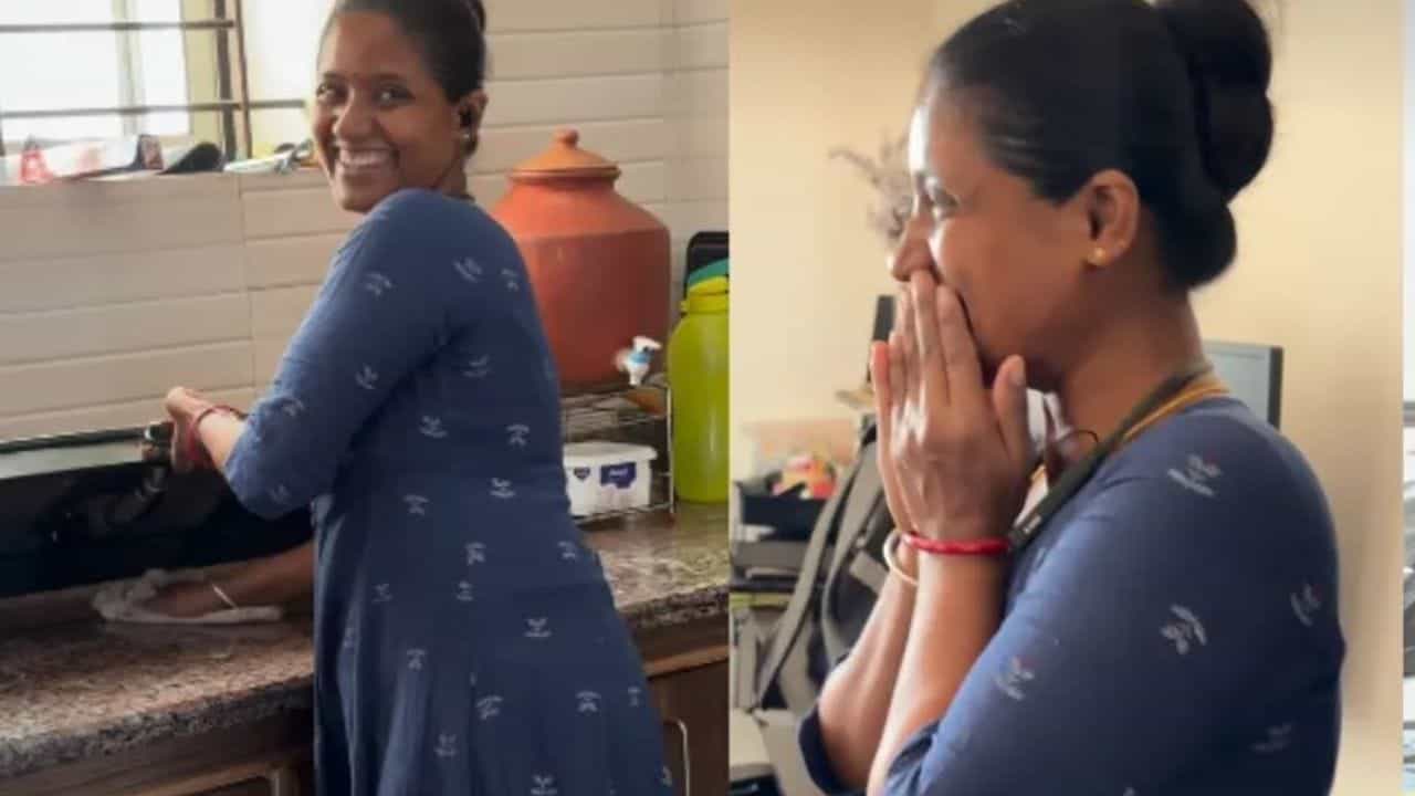 Viral Video: ਮਾਲਕਣ ਨੇ ਨੌਕਰਾਣੀ ਨੂੰ ਦਿੱਤਾ ਸਰਪ੍ਰਾਈਜ਼ ਗਿਫ਼ਟ, ਵਾਇਰਲ ਹੋਇਆ ਇਹ ਦਿਲ ਨੂੰ ਛੂਹ ਲੈਣ ਵਾਲਾ ਵੀਡੀਓ Viral Video: ਮਾਲਕਣ ਨੇ ਨੌਕਰਾਣੀ ਨੂੰ ਦਿੱਤਾ ਸਰਪ੍ਰਾਈਜ਼ ਗਿਫ਼ਟ, ਵਾਇਰਲ ਹੋਇਆ ਇਹ ਦਿਲ ਨੂੰ ਛੂਹ ਲੈਣ ਵਾਲਾ ਵੀਡੀਓ