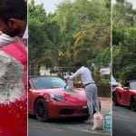 ਕਰੋੜਾਂ ਦੀ Porsche ‘ਤੇ ਘੋਲਿਆ ਸੀਮੈਂਟ, Bengaluru ਦੀ ਸੜਕ ‘ਤੇ ਹੋਏ ਇਸ ਤਮਾਸ਼ੇ ਦਾ ਸੱਚ ਜਾਣ ਕੇ ਰਹਿ ਜਾਓਗੇ ਹੈਰਾਨ; ਦੇਖੋ ਵੀਡੀਓ