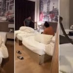 Viral Video: ਹੋਟਲ ਦੇ ਬੈੱਡ ‘ਤੇ ਲੇਟਿਆ ਸੀ ਕਪਲ, ਗਰਦਨ ‘ਤੇ ਰੀਂਗਣ ਲੱਗਿਆ ਕੋਬਰਾ, ਫਿਰ ਜੋ ਹੋਇਆ…