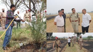 ਗੁਰਦਾਸਪੁਰ: ਨਾੜ ਸਾੜਨ ਤੋਂ ਰੋਕਣ ਲਈ DC ਤੇ SSP ਨੇ ਪਿੰਡਾਂ 'ਚ ਖੁਦ ਬੁਝਵਾਈ ਅੱਗ