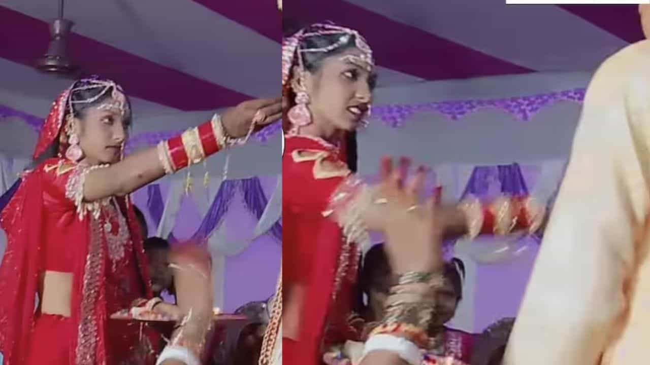 OMG! ਮਿਠਾਈ ਖਾਣ ਚ ਲਾੜੇ ਨੇ ਦਿਖਾਏ ਨਖਰੇ, ਗੁੱਸੇ ਵਿੱਚ ਆਈ ਲਾੜੀ ਨੇ ਸਟੇਜ ਤੇ ਮਾਰਿਆ ਥੱਪੜ, ਵਾਇਰਲ ਹੋਇਆ ਵੀਡੀਓ