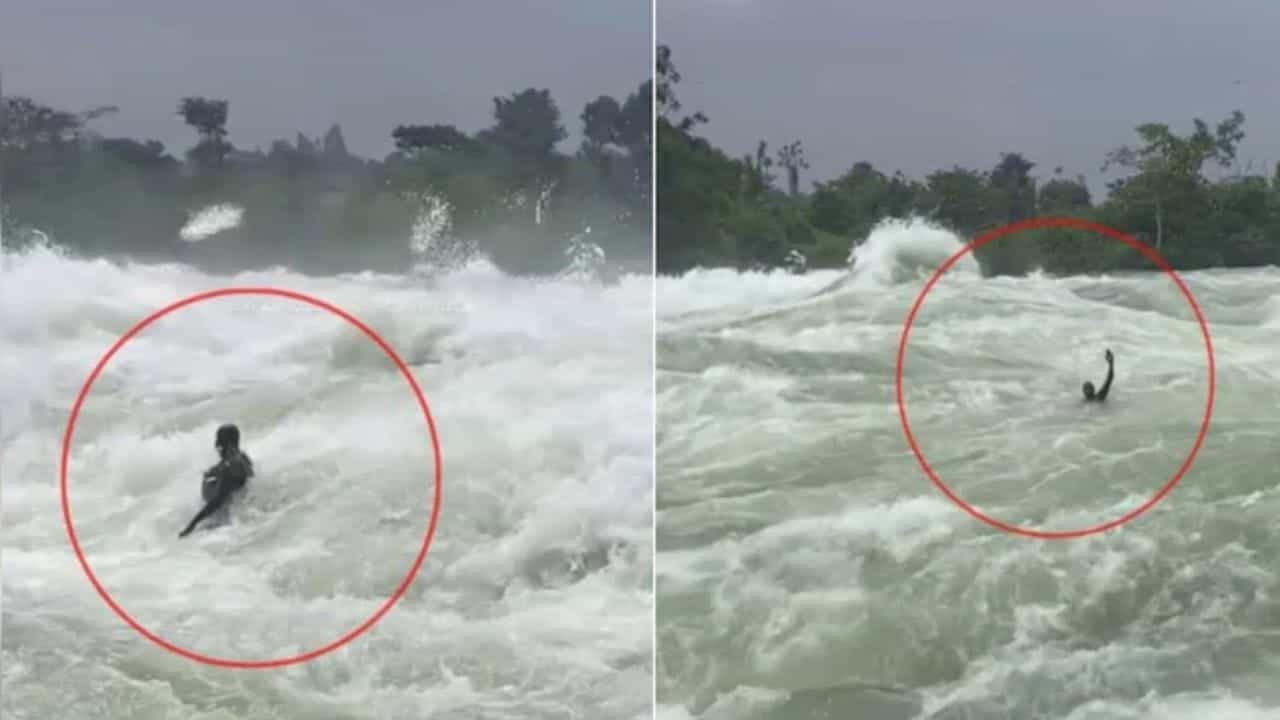 Viral Video: ਯੂਗਾਂਡਾ ਦੀ ਖ਼ਤਰਨਾਕ ਨਦੀ ਚ ਸ਼ਾਂਤੀ ਨਾਲ ਤੈਰਦਾ ਵਿਅਕਤੀ, ਲੋਕ ਰਹਿ ਗਏ ਹੈਰਾਨ