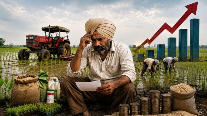 ਖੇਤੀਬਾੜੀ 'ਤੇ ਸੰਕਟ, ਵਧਦੀ ਲਾਗਤ ਤੇ ਘੱਟ ਮੁਨਾਫ਼ਾ ਕਿਸਾਨਾਂ ਲਈ ਬਣਿਆ ਚੁਣੌਤੀ