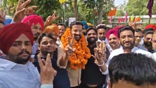 ਹਸਨਪ੍ਰੀਤ ਭਾਰਦਵਾਜ ਬਣੇ ਬਰਨਾਲਾ ਨਗਰ ਨਿਗਮ ਦੇ ਪਹਿਲੇ ਮੇਅਰ, ਚੀਮਾ ਅਤੇ ਮੀਤ ਹੇਅਰ ਨੇ ਕੀਤੀ ਤਾਜਪੋਸ਼ੀ