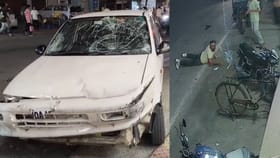 ਲੁਧਿਆਣਾ 'ਚ ਭਿਆਨਕ ਸੜਕ ਹਾਦਸਾ, CCTV 'ਚ ਕੈਦ ਹੋਈ ਘਟਨਾ, 3 ਲੋਕ ਜ਼ਖਮੀ