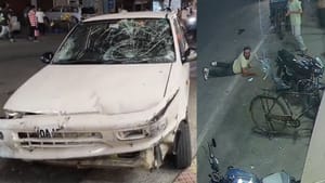 ਲੁਧਿਆਣਾ 'ਚ ਭਿਆਨਕ ਸੜਕ ਹਾਦਸਾ, CCTV 'ਚ ਕੈਦ ਹੋਈ ਘਟਨਾ, 3 ਲੋਕ ਜ਼ਖਮੀ