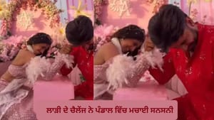 Video: ਲਾੜੀ ਦੇ ਚੈਲੇਂਜ ਨੇ ਪੰਡਾਲ ਵਿੱਚ ਮਚਾਈ ਸਨਸਨੀ, ਬਰਾਤੀਆਂ ਨਾਲ ਭਿੜੀ ਲਾੜੀ