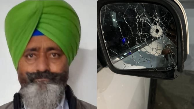ਮਜੀਠਾ 'ਚ AAP ਆਗੂ 'ਤੇ ਅੰਧਾਧੁੰਦ ਫਾਇਰਿੰਗ, ਗੱਡੀ 'ਤੇ ਲੱਗੀਆਂ ਗੋਲੀਆਂ